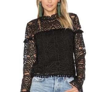 Tularosa Holly Lace Top in‎ Onyx, Size XS